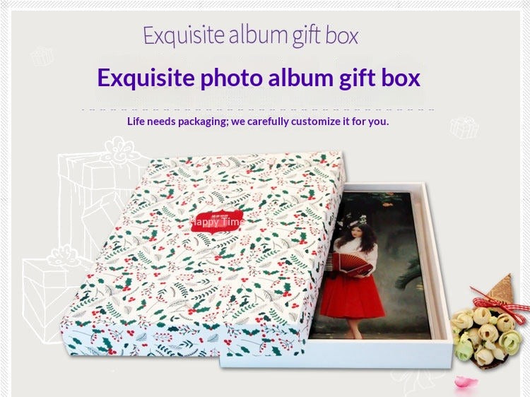 New 12-inch photo album, photo album, gift outer packaging box, send students to graduate, waiting for room update, firmware head