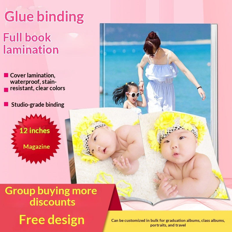12 inch DIY personalized magazine photo book custom graduation party photo album photo album children's photo album custom