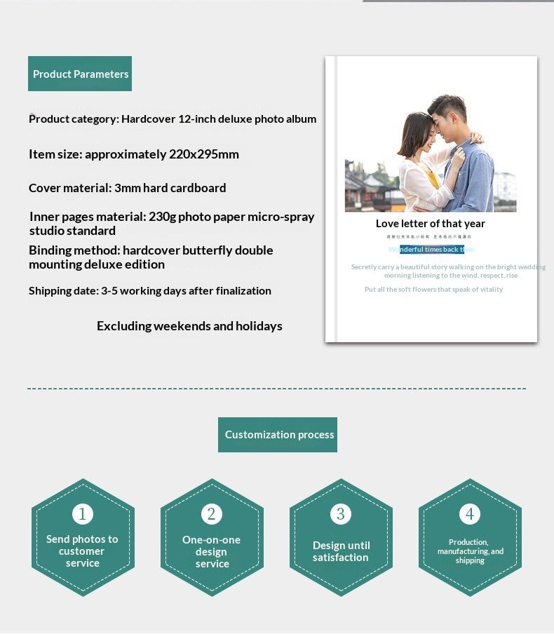 Party photo album DIY custom couple photo book birthday photo album Teacher's Day gift for boyfriend and girlfriend commemorative album