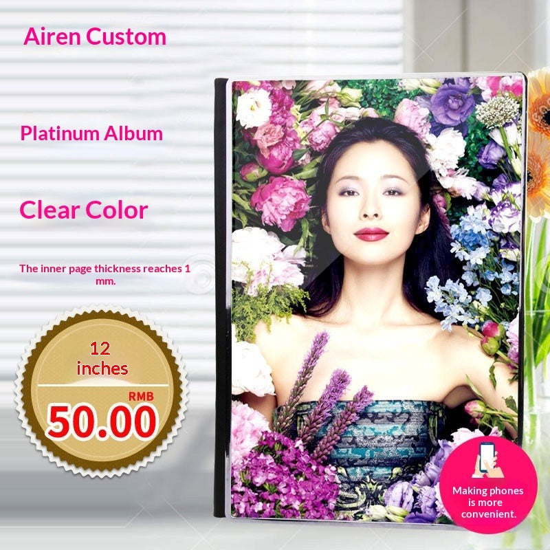 12 inch platinum popular photo album making wedding photos baby children's class reunion crystal souvenir album customization