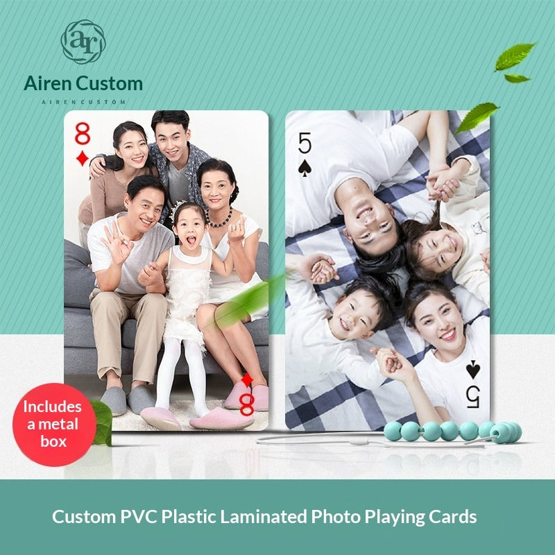 DIY photo pvc plastic waterproof playing card custom gift graduation season souvenir to picture production printing custom