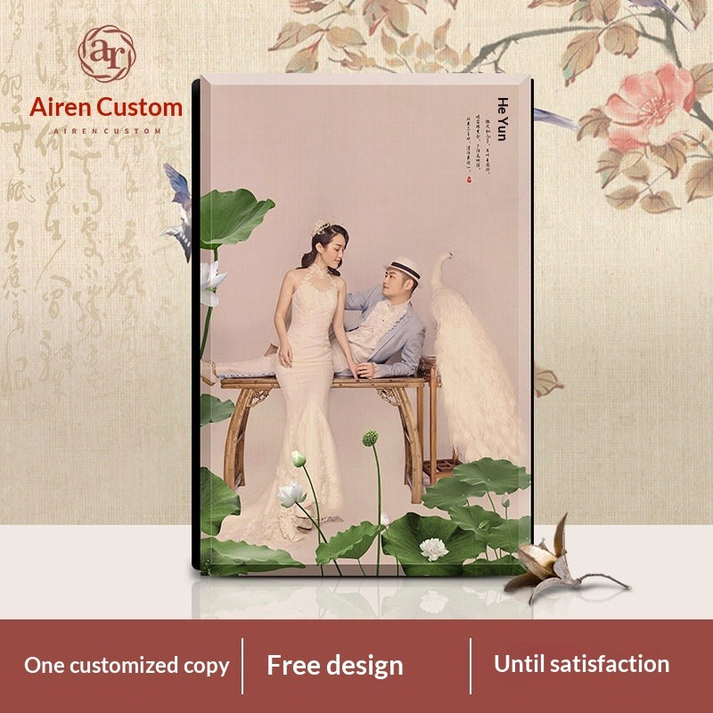 18-Inch boutique crystal album production custom wedding photo travel photo personalized souvenir album photo DIY customization