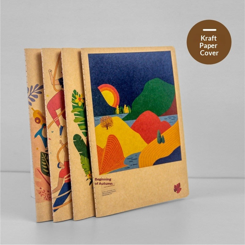 B5A4 notebook soft surface custom cover kraft paper to map custom printing printable logo advertising training gifts