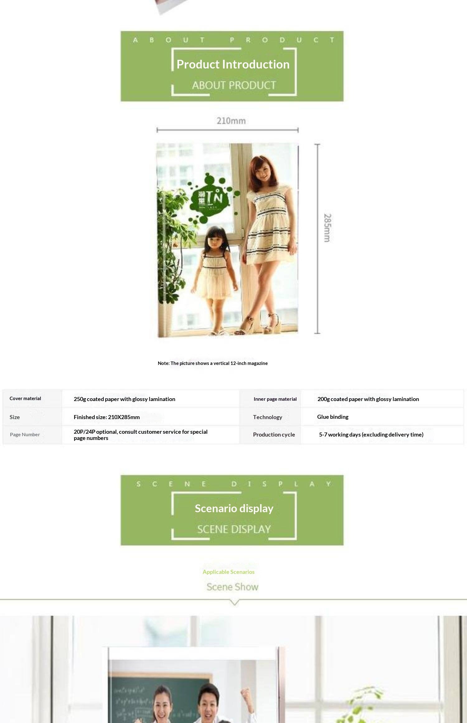 12 inch DIY personalized magazine photo book custom graduation party photo album photo album children's photo album custom