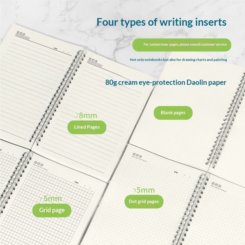 Logo notebook custom cover photo printing A6 pocket coil book custom B5 horizontal line book A5 square book