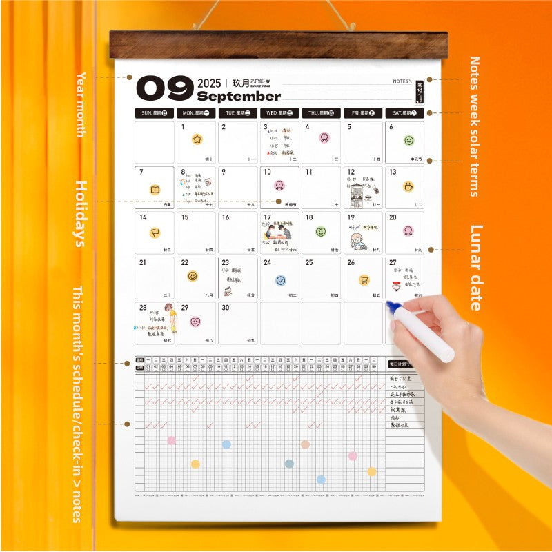 2026 new desk calendar customization photo printing enterprise calendar desk calendar monthly calendar printing wooden wall calendar customization