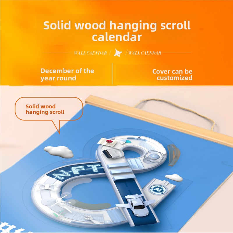 2026 new desk calendar customization photo printing enterprise calendar desk calendar monthly calendar printing wooden wall calendar customization