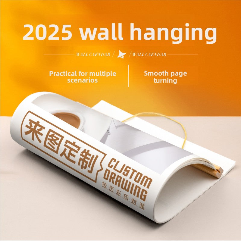 2026 new desk calendar customization photo printing enterprise calendar desk calendar monthly calendar printing wooden wall calendar customization