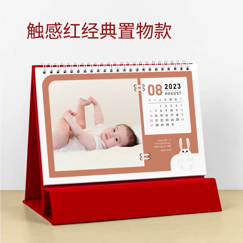 2026 new desk calendar customization DIY personalized photo album calendar enterprise advertising space mobile phone rack to customize