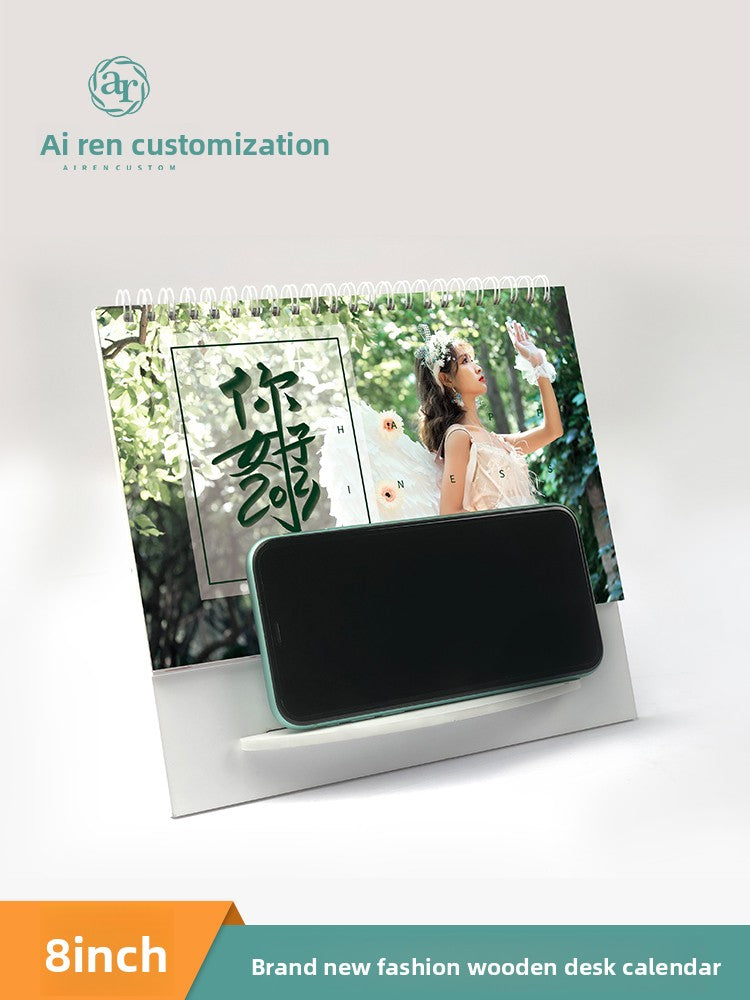 2026 Wooden Desk Calendar Customized Simple Calendar Business Enterprise Advertising Printing DIY Baby Wedding Photo Making