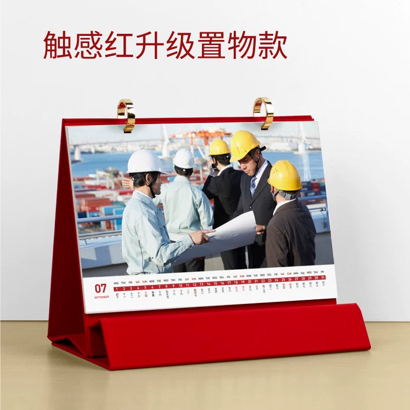 2026 new desk calendar customization DIY personalized photo album calendar enterprise advertising space mobile phone rack to customize