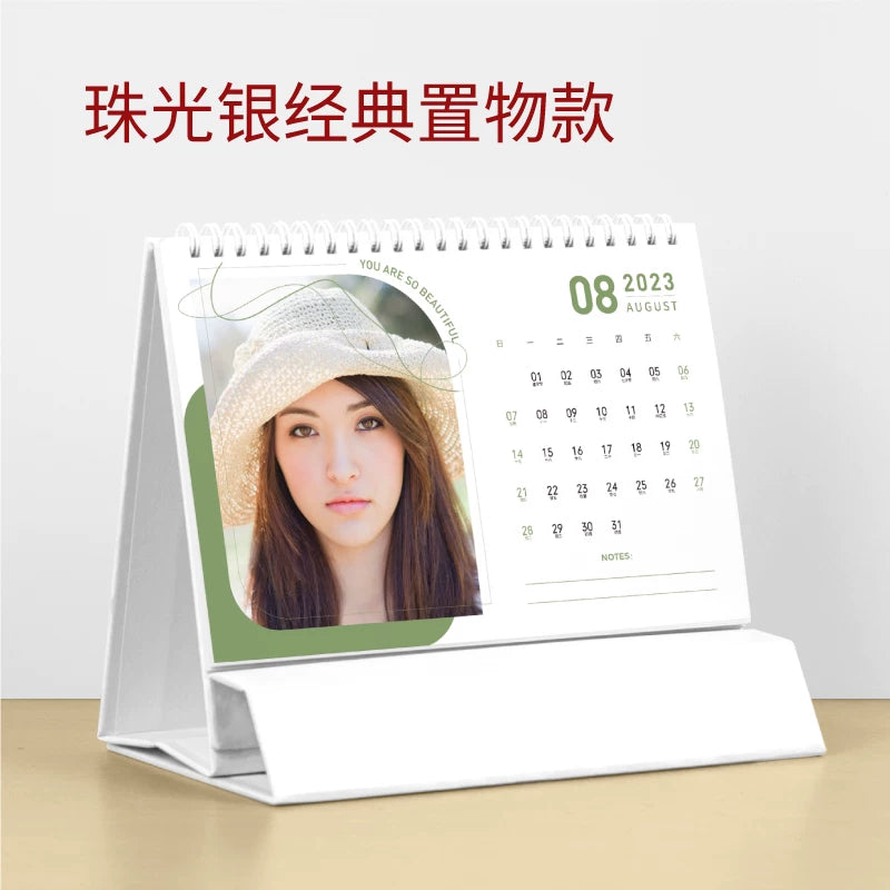 2026 new desk calendar customization DIY personalized photo album calendar enterprise advertising space mobile phone rack to customize