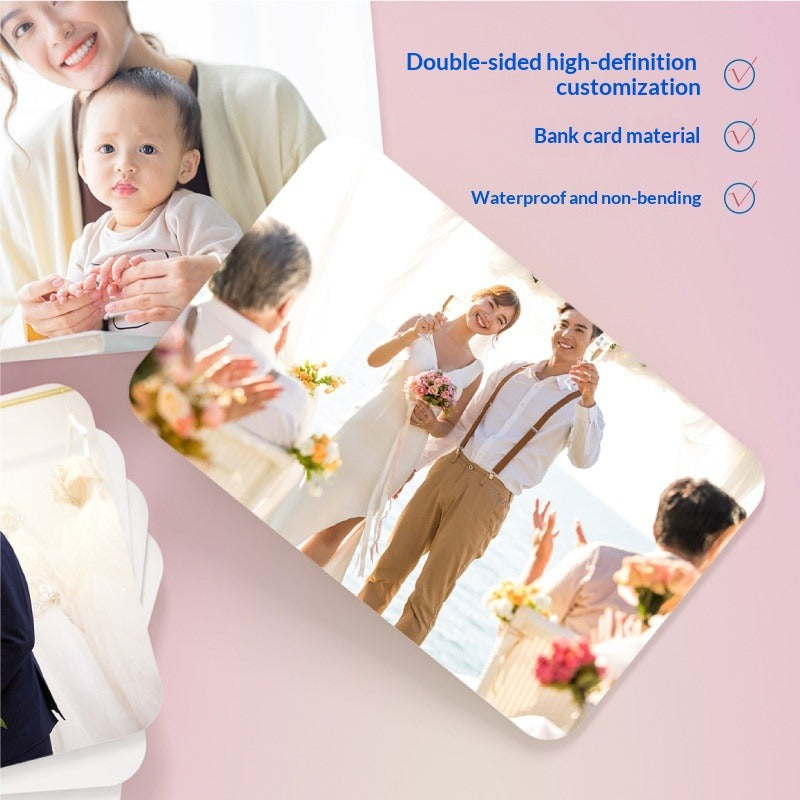 3 inch pvc wallet card custom couple photo double-sided printing creative small gift portrait baby small card custom