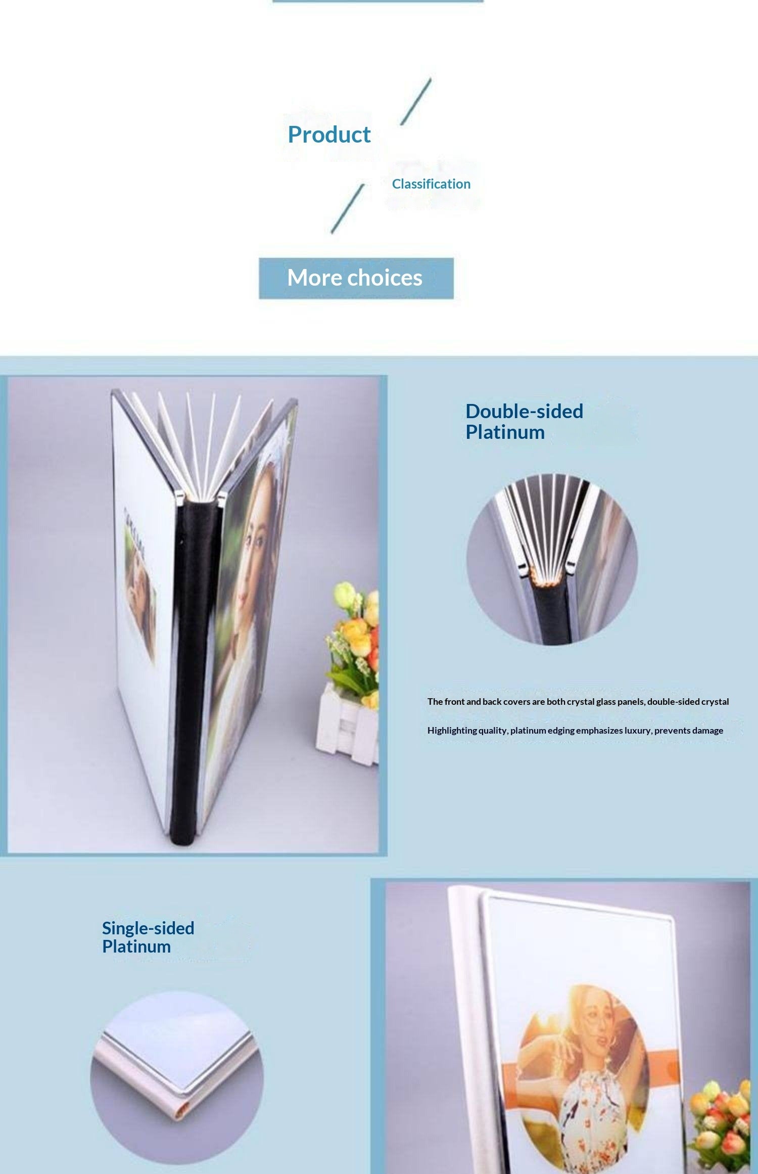 12 inch platinum popular photo album making wedding photos baby children's class reunion crystal souvenir album customization