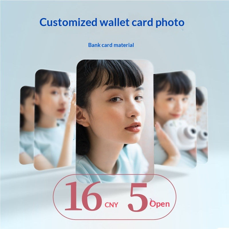 3 inch pvc wallet card custom couple photo double-sided printing creative small gift portrait baby small card custom