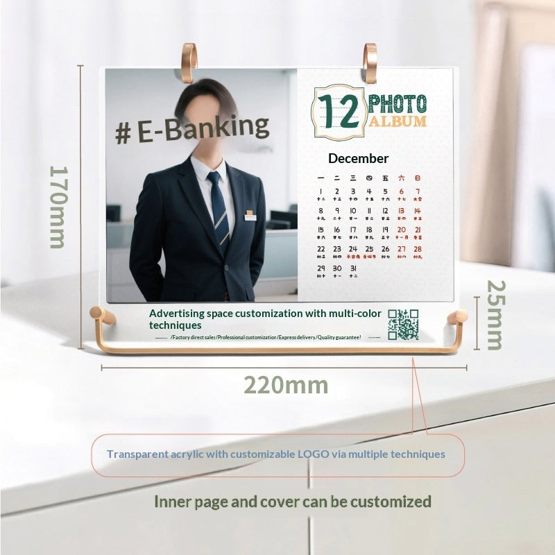 The new desk calendar is customized to make pictures and print photos DIY annual calendar Enterprise calendar 2026 monthly calendar printing