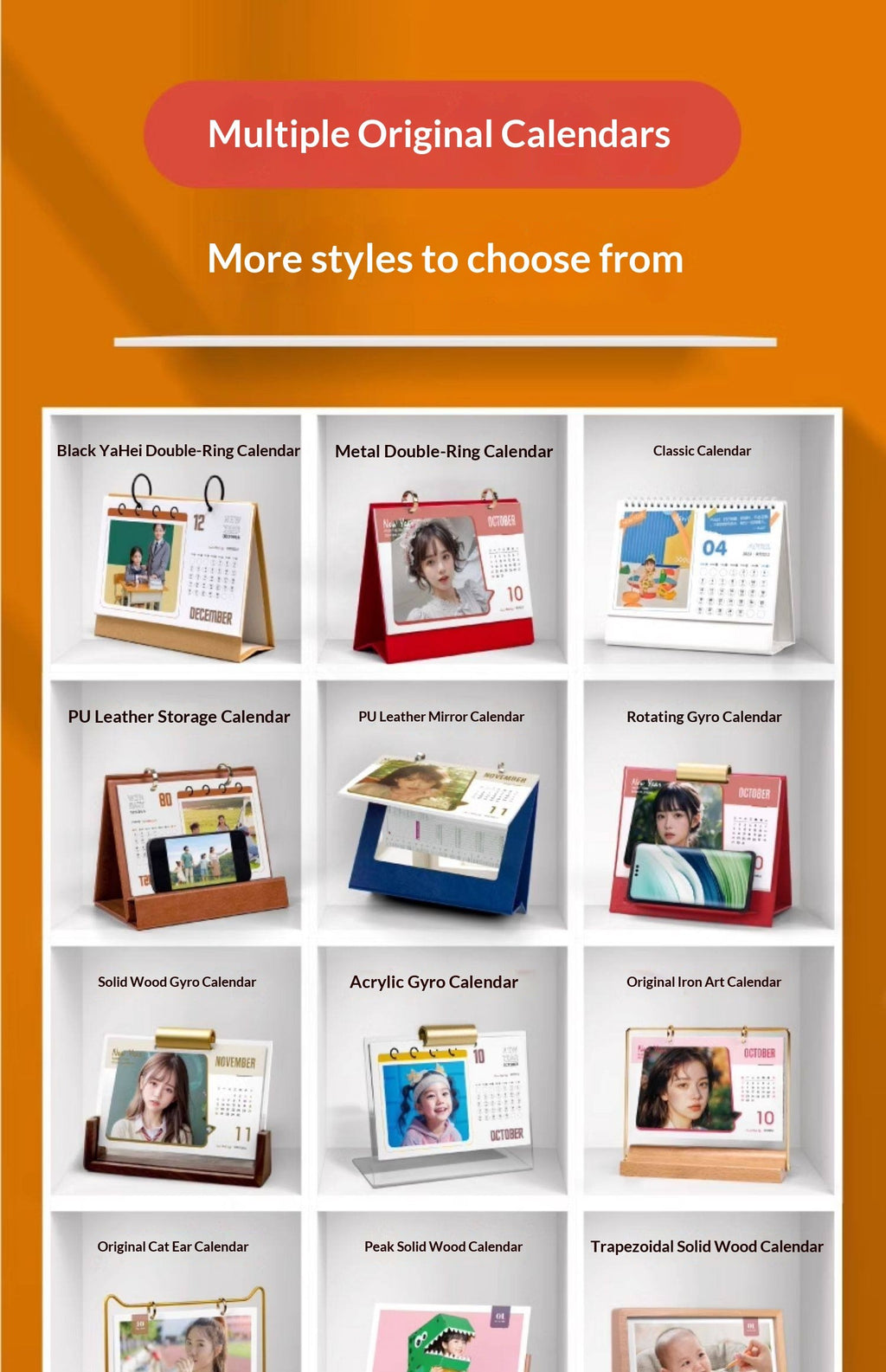 2026 desk calendar custom wrought iron wood desktop photo creative custom printing enterprise small fresh ornament calendar