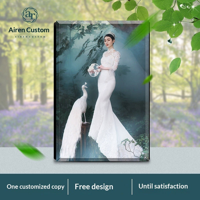 18-Inch boutique crystal album production custom wedding photo travel photo personalized souvenir album photo DIY customization