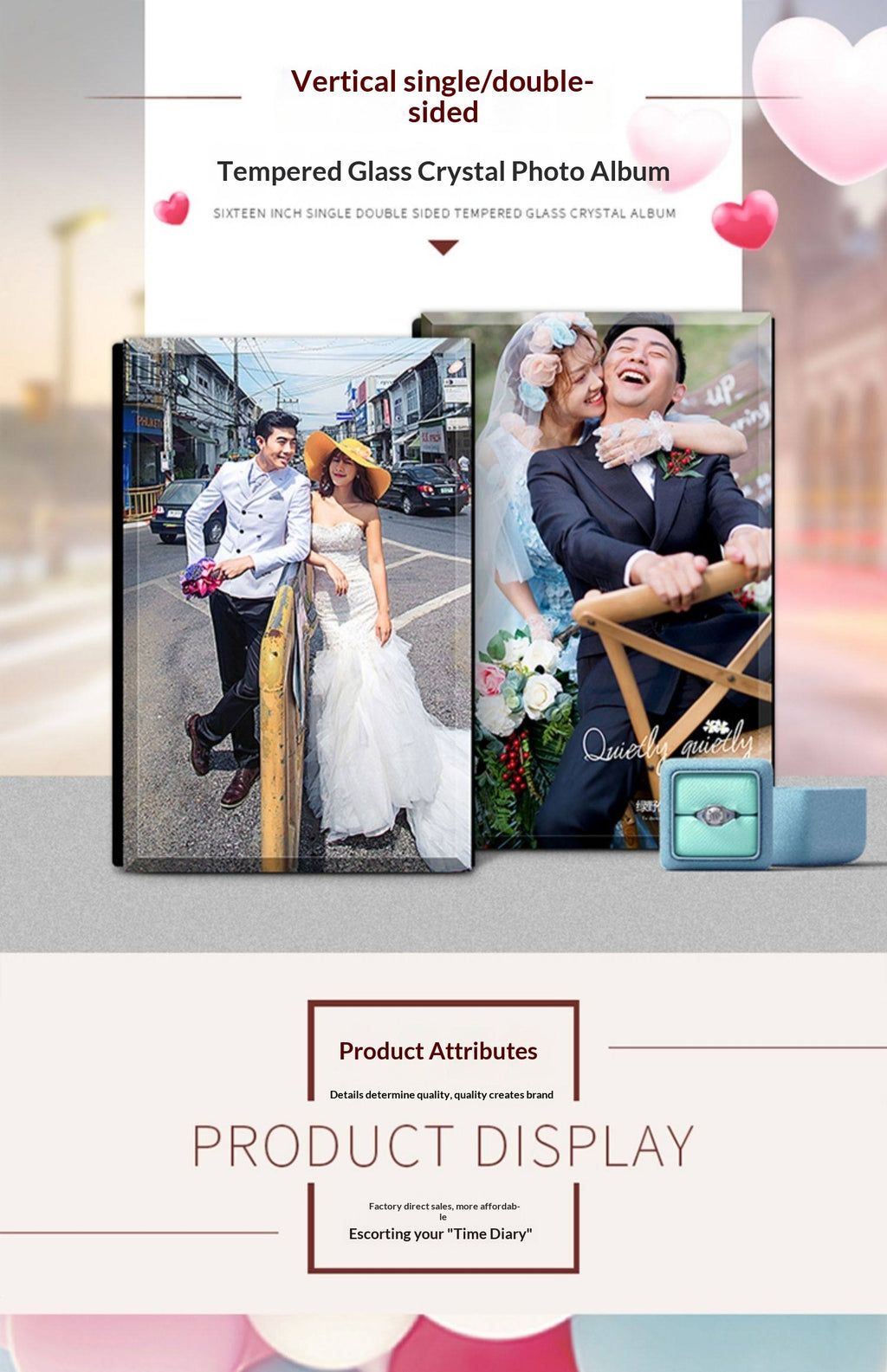 16-Inch crystal album production custom boutique wedding photo photo personalized photo souvenir album DIY photo album customization