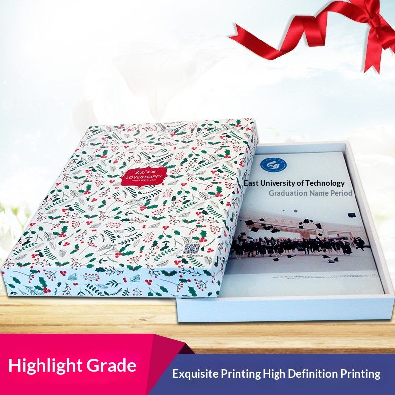 New 12-inch photo album, photo album, gift outer packaging box, send students to graduate, waiting for room update, firmware head
