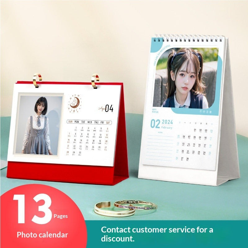 New desk calendar Customized to make pictures Printed photos Annual calendar Enterprise calendar Table calendar 2026 Monthly calendar Printing